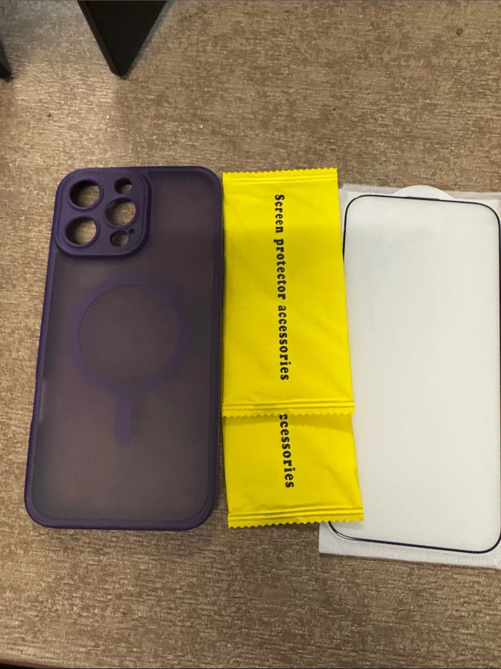 Purple Phone Case with Screen Protector Accessories